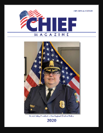 Chiefs magazine cover picturing chief in uniform in front of American flag