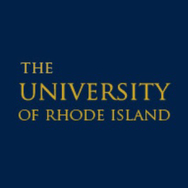 blue square with text university of rhode island