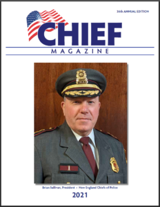 police chief brian sullivan in uniform and hat on magazine cover
