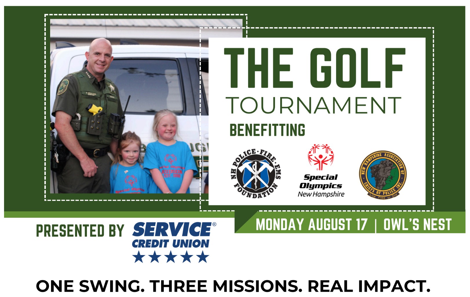 Golf tournament logo info on page